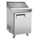 Commercial Saladette Stainless Steel Salad Bar Refrigerator Salad Prep Table Pizza Sandwich Under Counter Display Prep Chiller