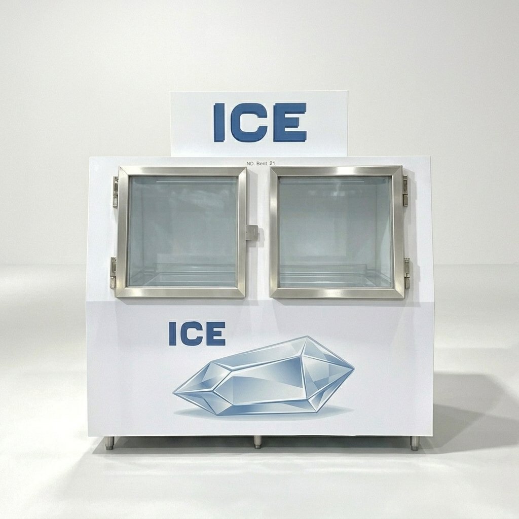 Lockable Gas Station Outdoor Ice Freezer with Compressor Commercial Ice Merchandiser
