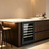 L- Low Vibration Compressor Wine Fridge Freestanding & Built-in Dual Use Vertical Wine Storage Cabinet