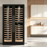 L-  Air Cooling Wine Cooler Temperature Memory Door Open Alarm Single Glass Door Vertical Wine Fridge