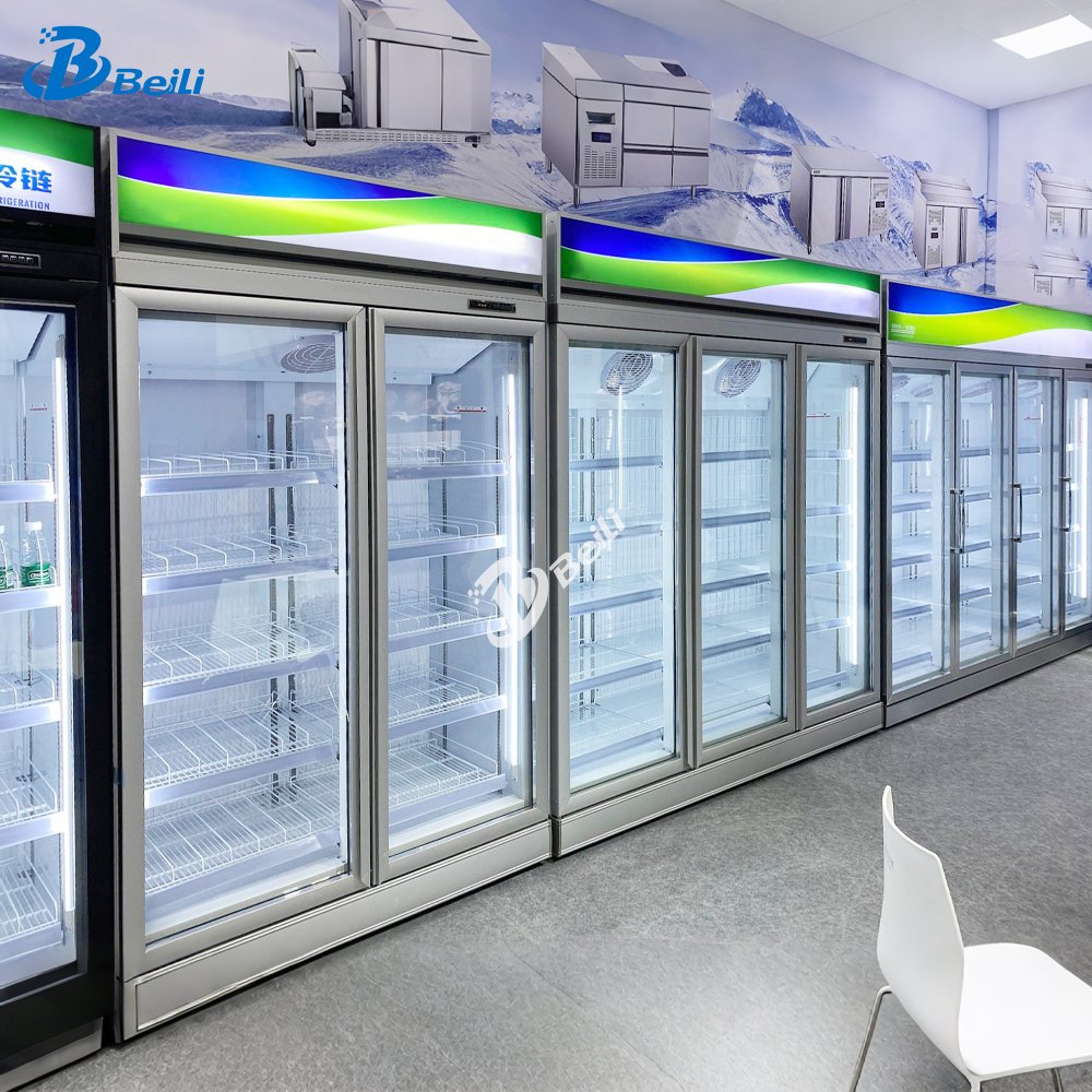 Commercial Double Door Beer Display Fridge Display Cooler