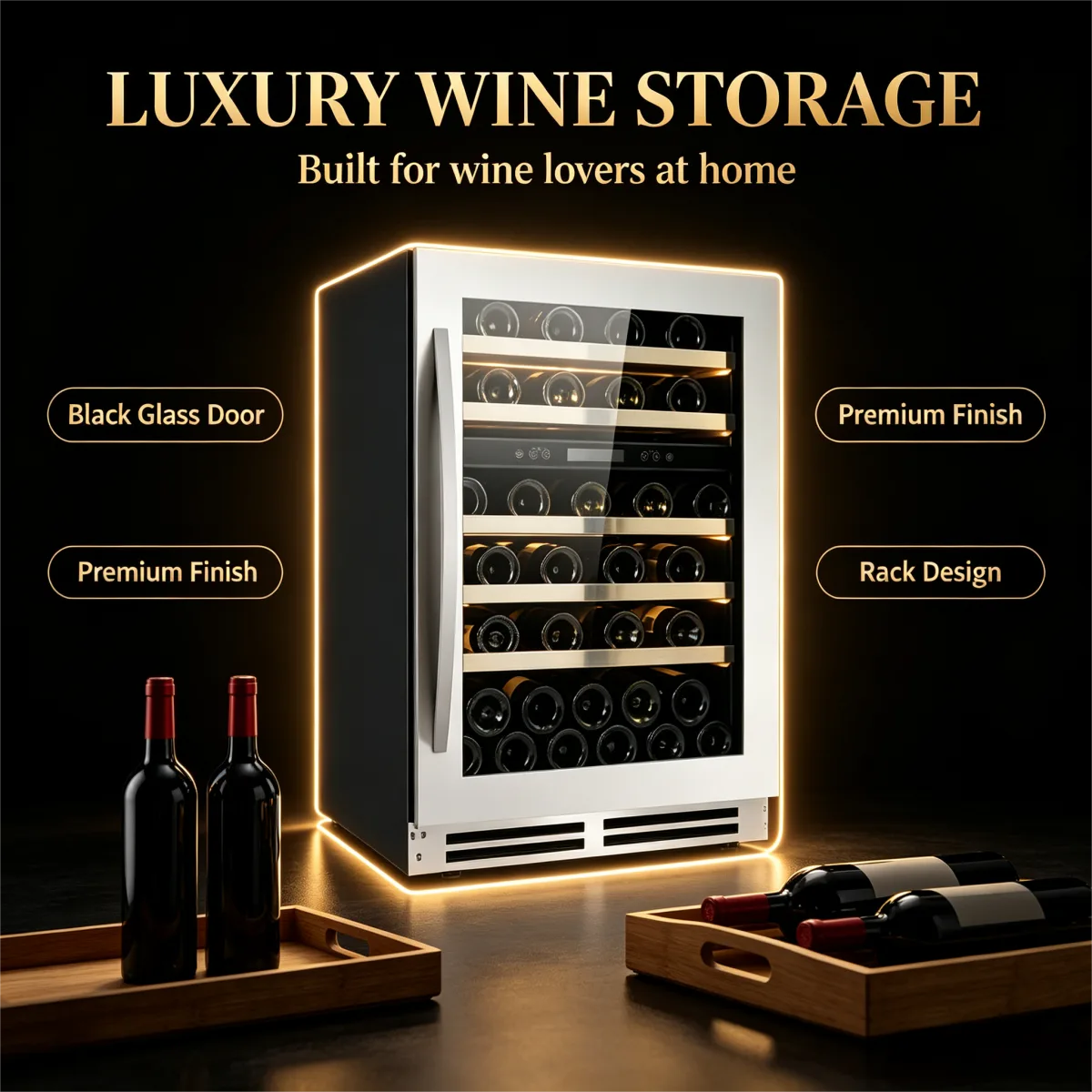 C-Medium Capacity Single Zone Wine Storage Refrigerator 165L 5℃ To 12℃