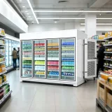 Supermarket Back Stock Refrigeration Solution Custom Glass Door Display Cooler Freezer Set OEM