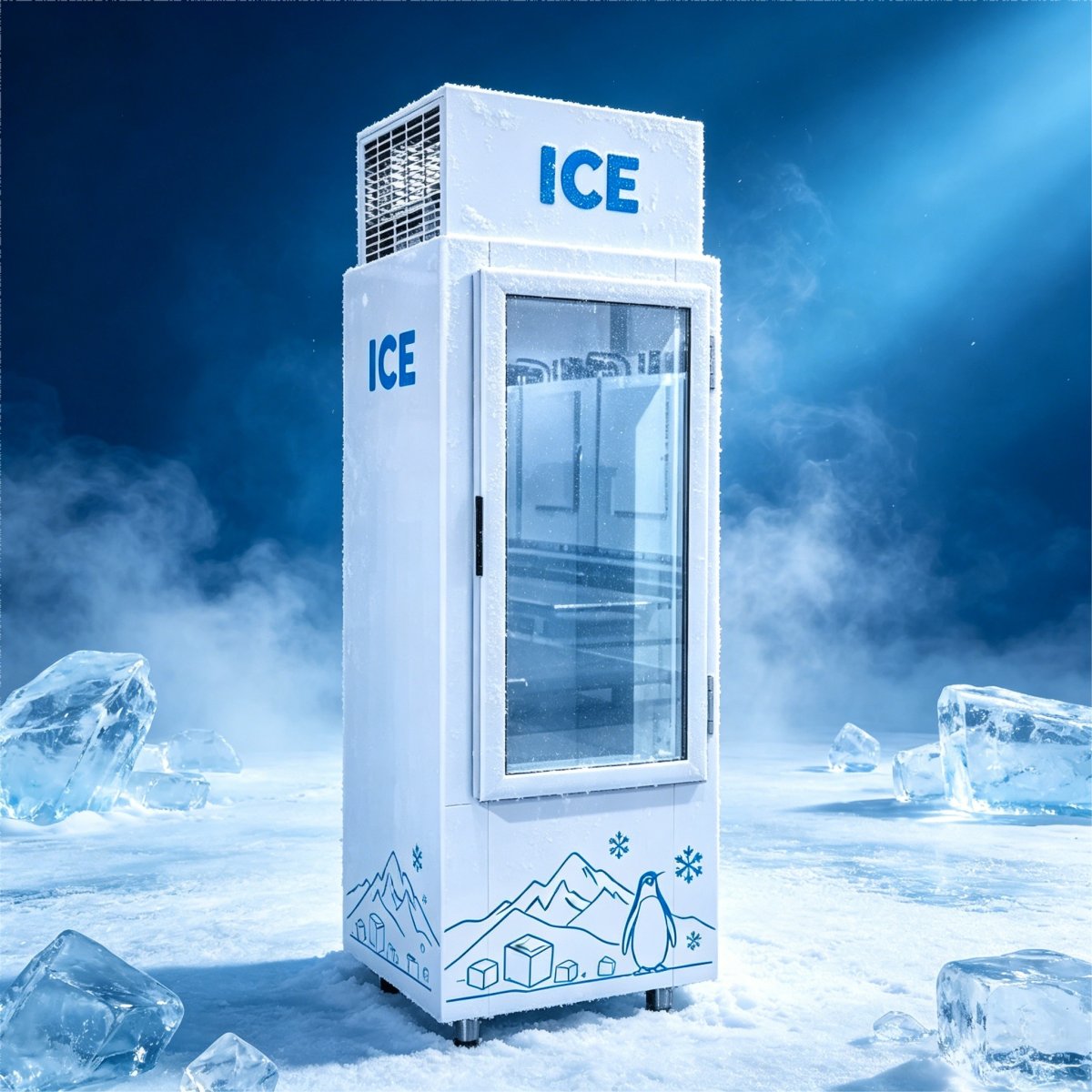 C-Single Chamber Direct Cooling Ice Storage Freezer Fast Refrigeration Design with Adjustable Support Legs