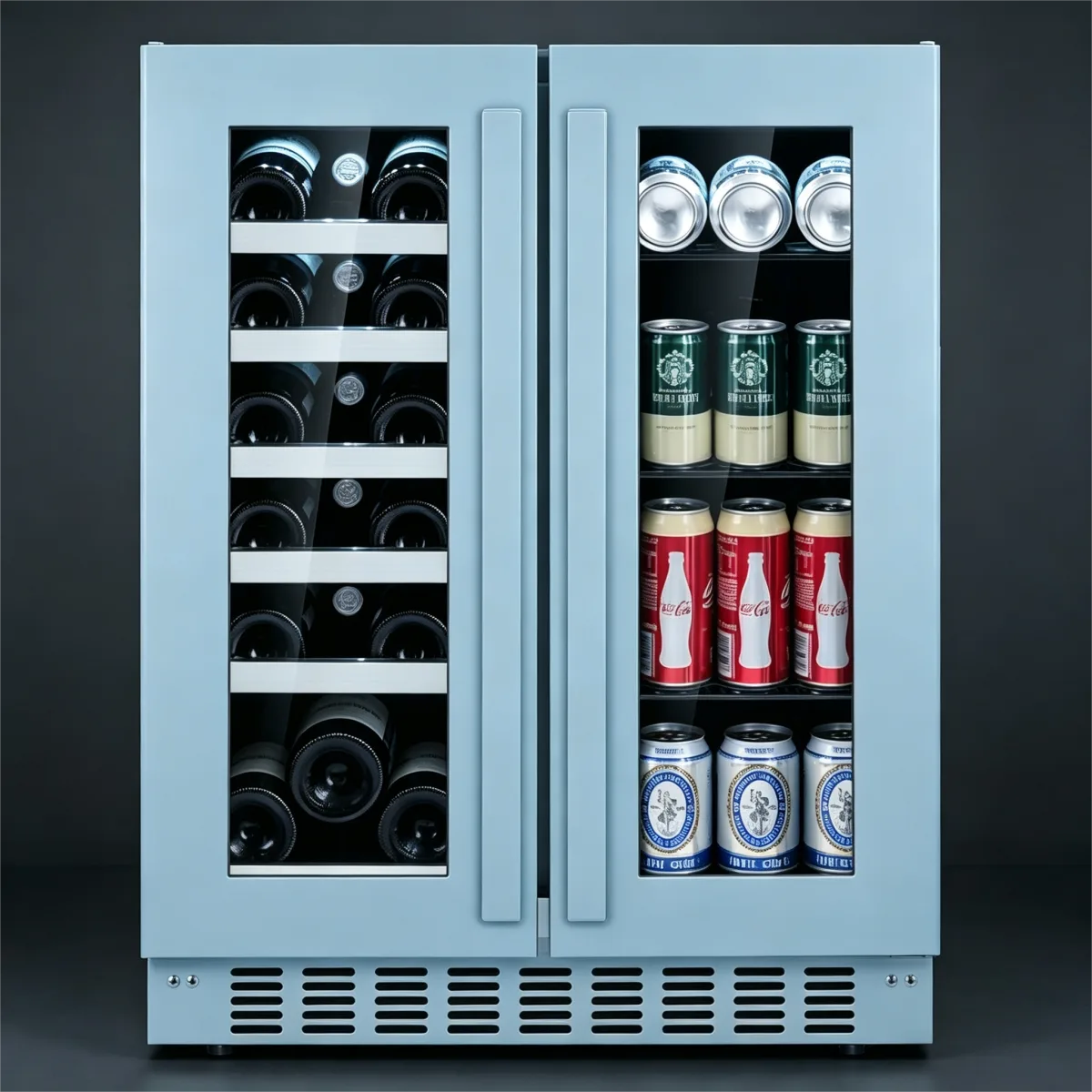 G-JC-115DR 115L Built-in Freestanding Dual Zone Wine & Beverage Cooler