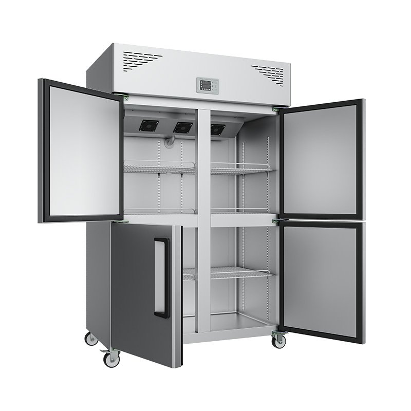 Outdoor Commercial Kitchen 1000l Deep Chest 4 Doors Refrigerator Freezer