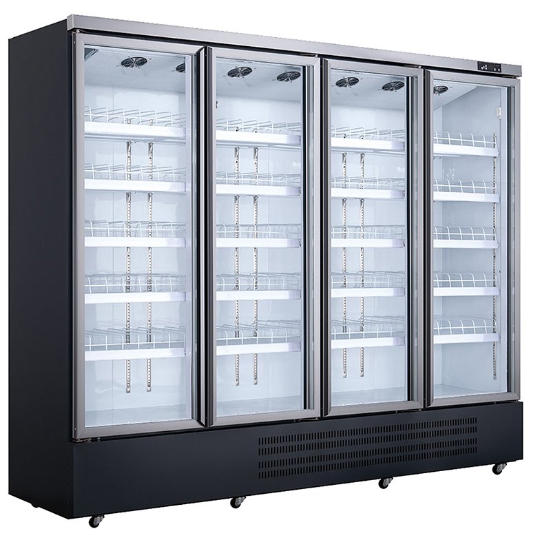 Commercial 3 Doors Beverage Display Fridge Glass Door Air-cooled Beverage Cabinet