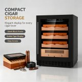 C-Dual Use Freestanding Built-in Cigar Cooler 145L Precise Temp Range 16 to 22 Degrees