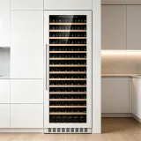 G-Commercial Extra Big Wine Cooler With Pull Out Beech Wood Shelves