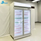 Glass Door Double Beer Fridge Freezer  Pepsi Fridge