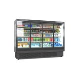 Open Air Meat Deli Display Cooler Multi Shelf Vertical Air Curtain Fridge for Supermarket Raw & Cooked Meat Retail