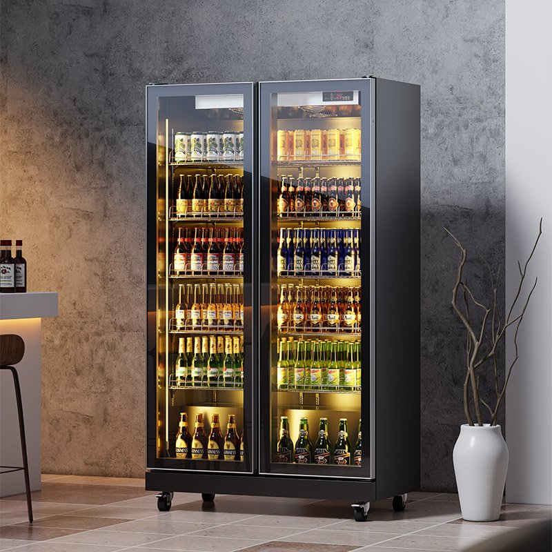 Modern Fashion Hotel bar Supermarket Vertical Glass Visi Cooler China Wine and Beverage Refrigerators