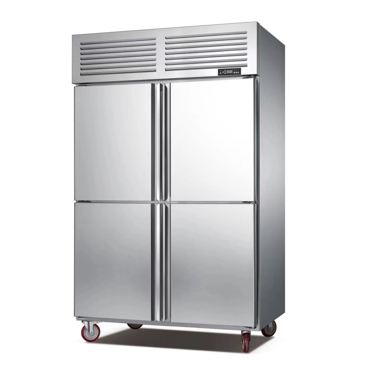 Commercial 4-Door Kimchi Refrigerator 201/304 Stainless Steel Restaurant Kitchen Fridge Vertical Deep Refrigeration Equipment