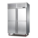 Commercial 4-Door Kimchi Refrigerator 201/304 Stainless Steel Restaurant Kitchen Fridge Vertical Deep Refrigeration Equipment