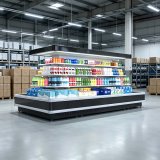 Bright LED Illuminated Display Cooler Quick Cooling Island Display Chiller for Supermarket Center