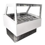 Refrigerated Soft Serve Ice Cream Display Freezer Commercial Showcase for Food Service & Snack Bar