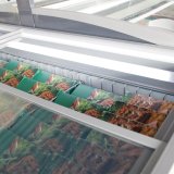 Wholesale Commercial Frozen Food Cabinet Open Top Combined Deep Island Cabinet Freezer Horizontal Display Fridge