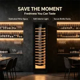 C-385L Multi-Layer Wood Rack Wine Storage Fridge Wide 5-12℃ Temperature Range