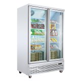 Superstore Display Vertical Used Back bar Glass Door Show case Freezer for Vegetables and Fruits
