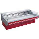Supermarket commercial open display and refrigerator for meat
