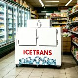 G-Super Thick Insulation Mobile Ice Storage Cabinet for Bulk Ice Storage