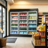 CE Certified 3-Door Beverage Fridge Adjustable Shelves Glass Door Display Chiller for Retail Drink Display