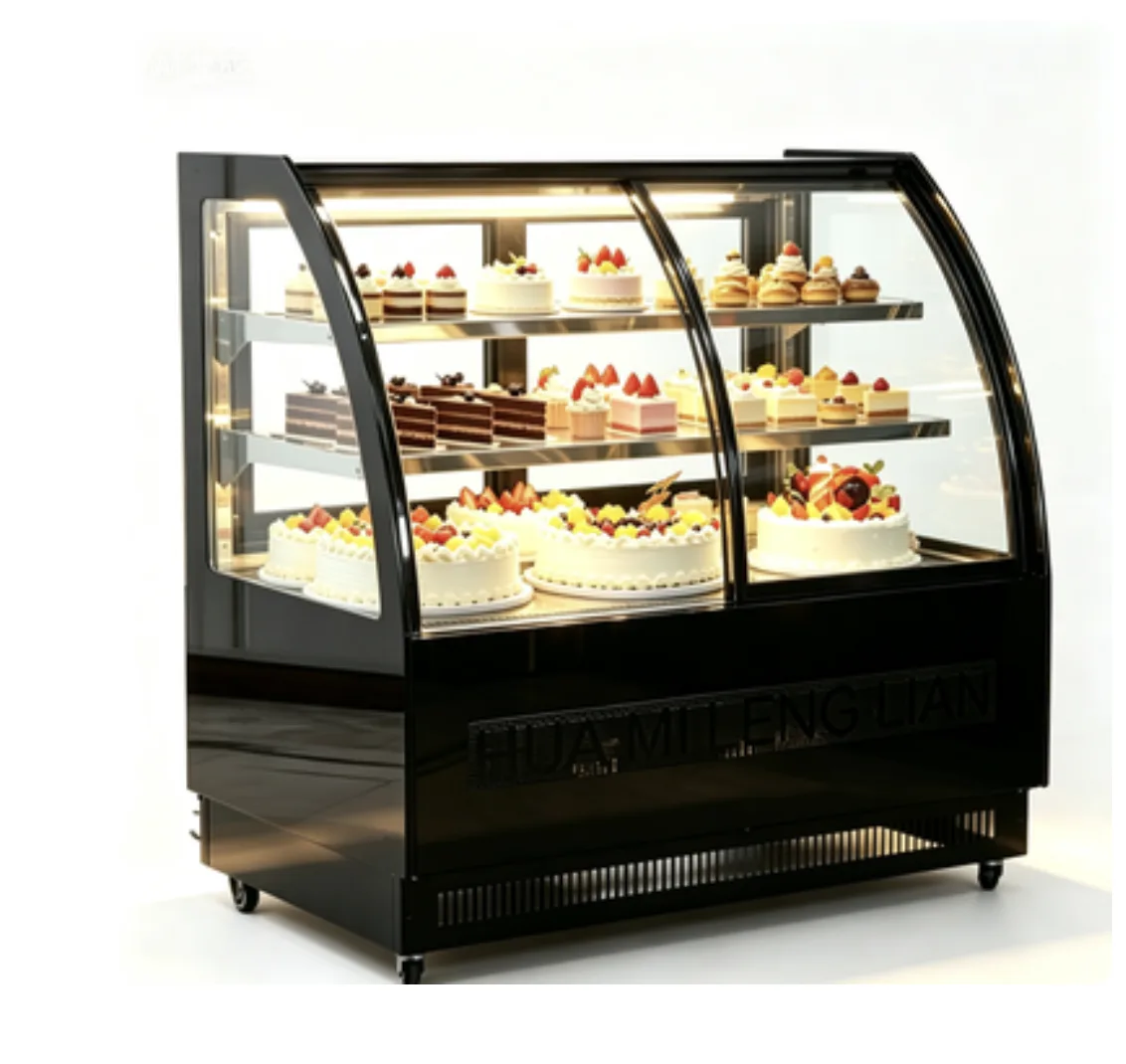 Cake Display Chiller Double Open Door Commercial Pastry Refrigerator