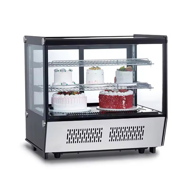 Commercial Multi-Tier Glass Door Cake Display Refrigerator for Bakery Shop