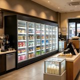 Self-closing Hinged Doors Beverage Display Fridge Auto Defrost Commercial Drink Refrigerator for Dairy Display