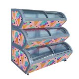 Commercial Ice Cream Display Freezer Countertop Refrigerated Showcase for Convenience Store