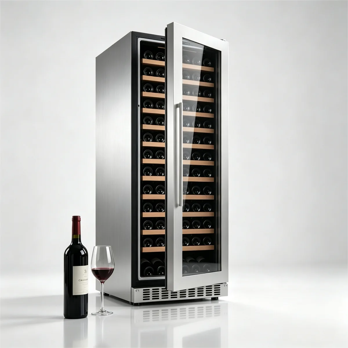 C-Tall Embedded Vertical Wine Cooler 318L Single Zone 5-12℃ Storage