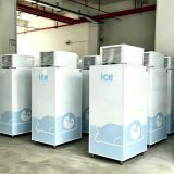 Factory Vertical Ice Merchandiser Top Compressor Lockable Solid Door Bagged Ice Storage Freezer Outdoor Use