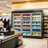 CE Certified 3-Door Beverage Fridge Adjustable Shelves Glass Door Display Chiller for Retail Drink Display