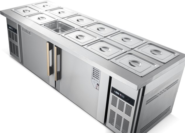 Hot Sale Salad Bar Cooler Pizza Sandwich Prep Table Freezer Refrigerator