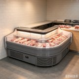 Energy Saving L-Shaped Meat Display Case Digital Control Refrigerated Counter for Store Corner Zone
