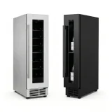 L-Built-in Single Glass Door Wine Cooler Stainless Steel Under Counter Wine Fridge