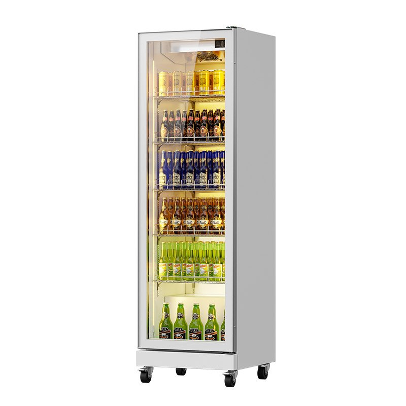 Cafeteria Equipment 400l Aluminum Fins Design Cooler Cheese Wine and Beverage Fridge