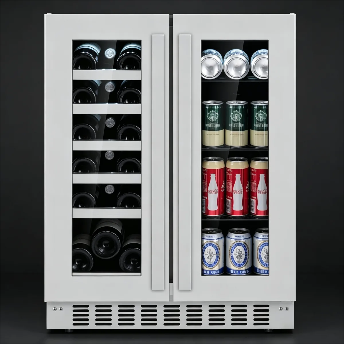 G-Dual Temp Fan Cooling Wine Drink Combo Fridge JC-115DR