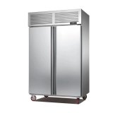 Commercial Kitchen Stainless Steel Upright Freezer 2-Door Vertical Fresh-Keeping Refrigerator Fan Cooling Commercial Freezer