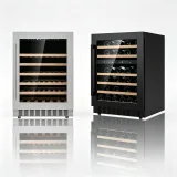 C-Black Tempered Glass Door 215L Household Wine Preservation Refrigerator