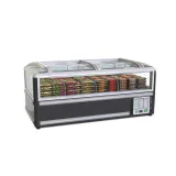 Panoramic Side Glass Commercial Display Chest Freezer for Retail Store