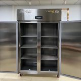 Commercial Kitchen Stainless Steel Upright Freezer 2-Door Vertical Fresh-Keeping Refrigerator Fan Cooling Commercial Freezer
