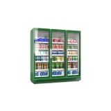 Thick Heat Insulation Foam 3 Door Commercial Display Fridge, Anti-Fog Transparent Glass Beverage Storage Showcase