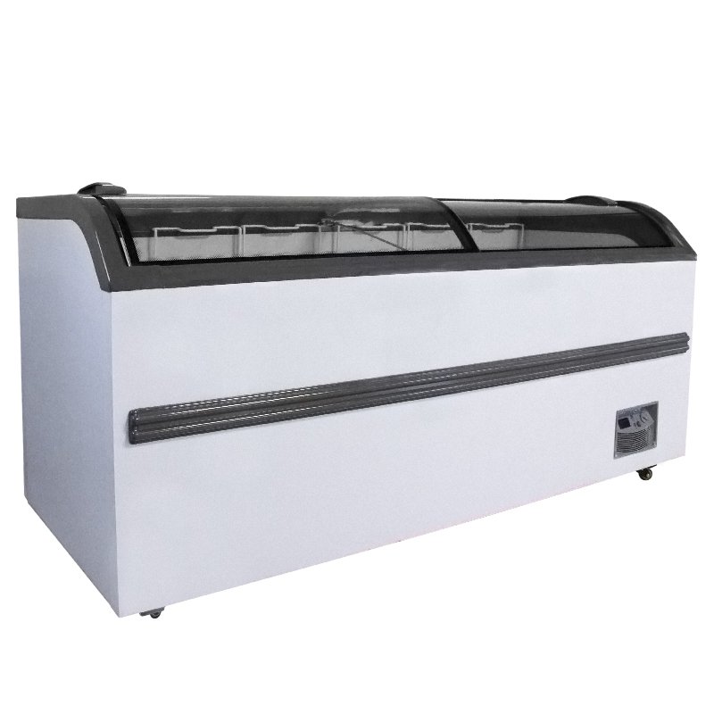 Wholesale High Quality Supermarket Commercial Practical showcase Refrigerator Lsland Chiller Freezer Horizontal Display Fridge