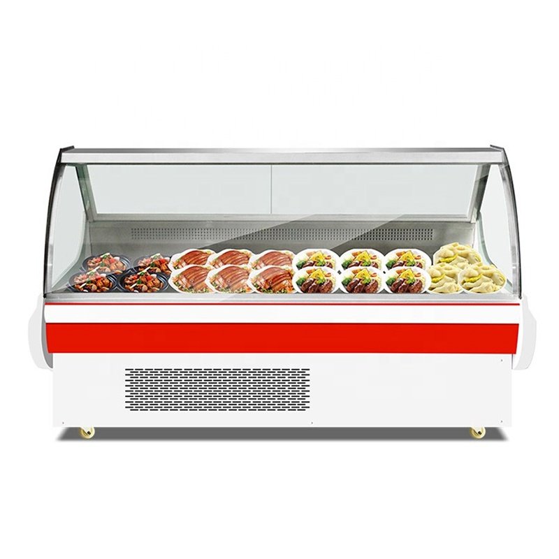 Kitchen Ware Deli Cooler Display Swing up Glass Door Glass Cover Fridge With Popular Appearance for Supermarket Restaurant