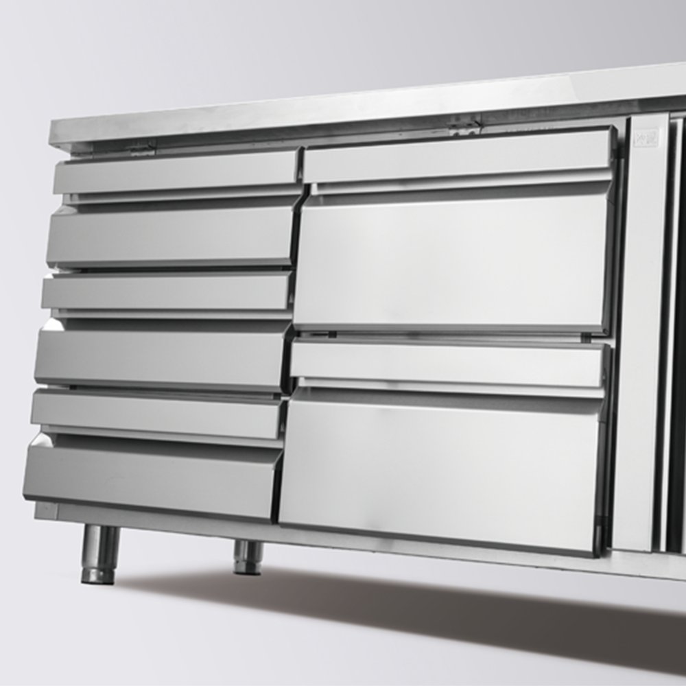 Different Size Available Built-in Restaurant Under Counter Chiller Single Door Worktable Undercounter Refrigerator With Drawer