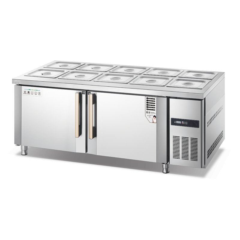 Hot Sale Salad Bar Cooler Pizza Sandwich Prep Table Freezer Refrigerator