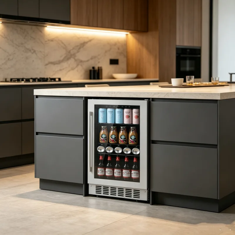 L- Custom Voltage Wine Fridge 110V/220V Single Glass Door Wine Cooler for Export Hotel Projects