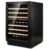 G-Touch Control  Zone Wine Cabinet With Pull Out Beech Wood Shelves
