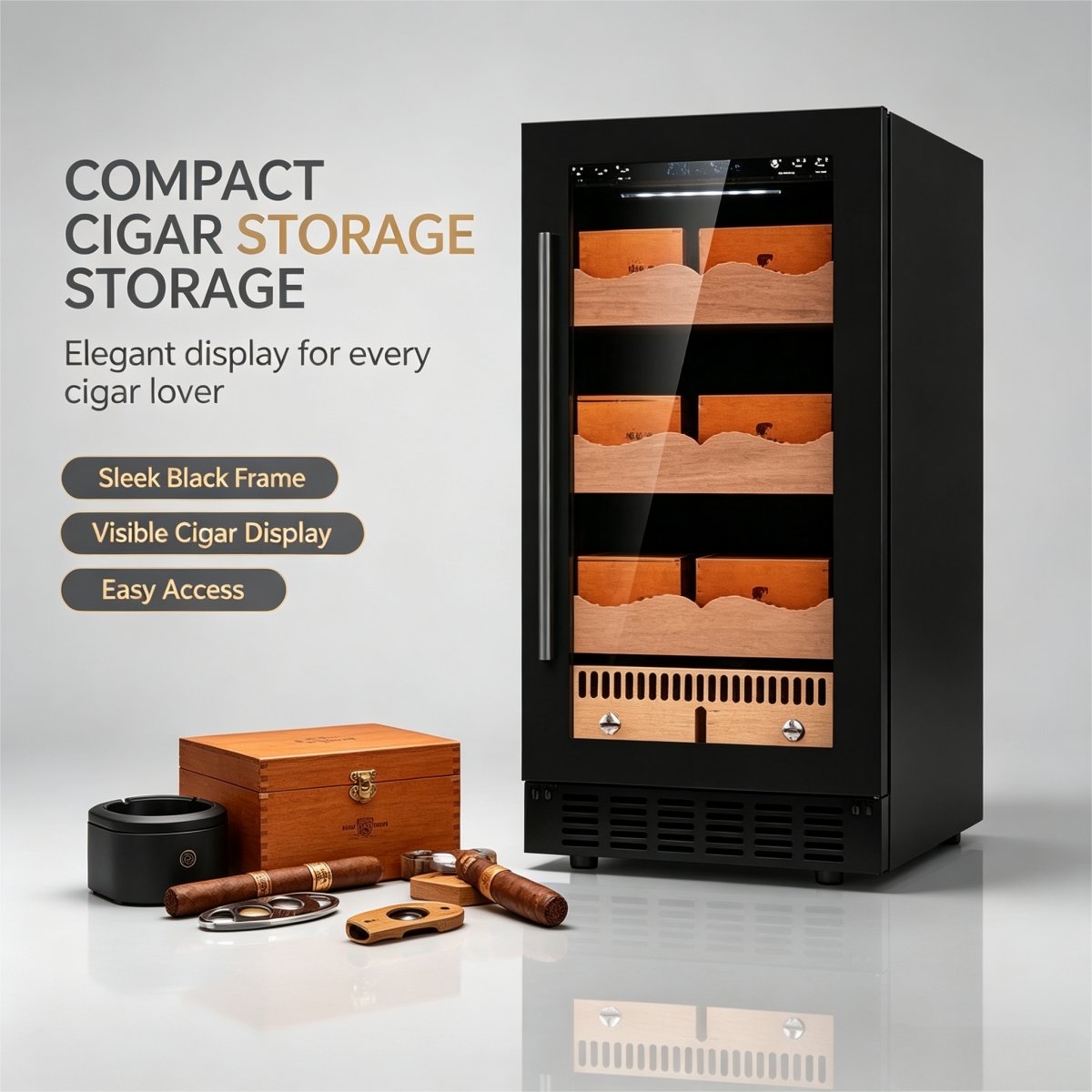 C-85L Vertical Cigar Humidor Constant Temperature Humidity Storage Cabinet